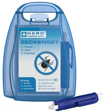 Image HARO Zecken-Set, 24-teilig, blaue Transportbox