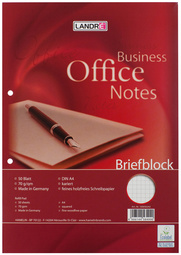 Image LANDRÉ Briefblock Office, A4, 50 Blatt, 70 g/qm, kariert