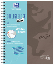 Image Oxford Touch European Book 4 "Write & Erase", DIN A4+, braun