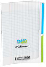 Image CONQUERANT CLASSIQUE Cahier "DUO", 240 x 320 mm, seyès