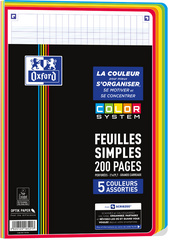 Image Oxford Feuilles simples COLOR SYSTEM, A4, seyès