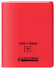 Image CONQUERANT CLASSIQUE Cahier à rabat 170 x 220 mm, rouge