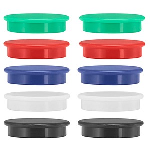 Image 10 Magnete farbsortiert Ø 3,2 x 0,73 cm