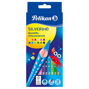 Image Pelikan Dreikant-Buntstifte SILVERINO dünn, 12er Kartonetui