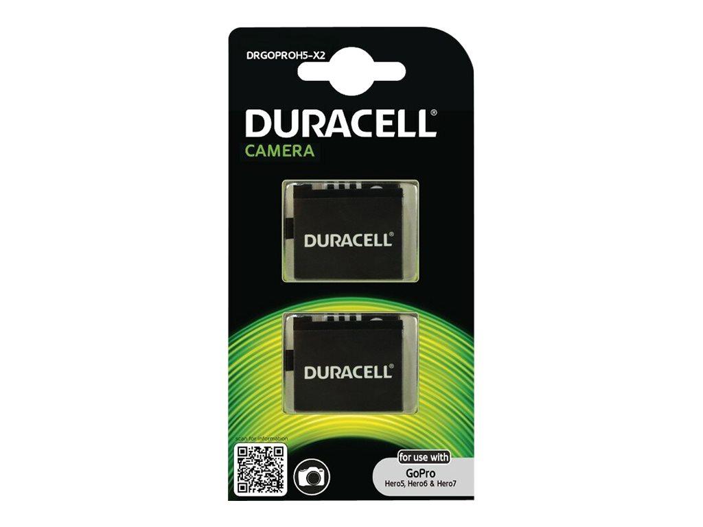 Image DURACELL 1x2 Duracell Li-Ion Akku 1250mAh für GoPro Hero 5/Hero 6/Hero 7