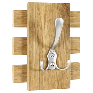 Image HAKU Möbel Wandgarderobe 15615 braun Holz 1 Haken 16,0 x 20,0 cm