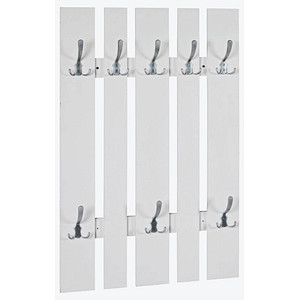 Image HAKU Möbel Wandgarderobe 14394 weiß Metall 8 Haken 65,0 x 100,0 cm