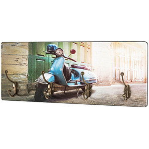Image HAKU Möbel Wandgarderobe 17997 Motiv Holz 4 Haken 50,0 x 20,0 cm