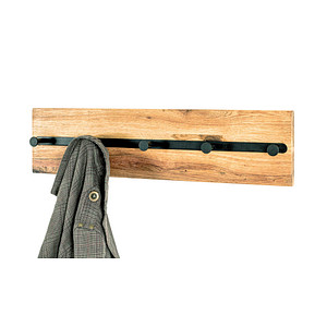 Image HAKU Möbel Wandgarderobe 22314 braun Holz 5 Haken 60,0 x 15,0 cm