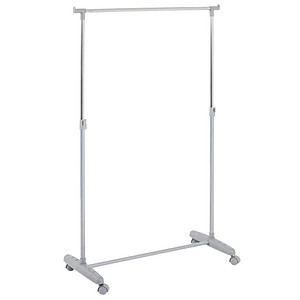 Image HAKU Möbel Rollgarderobe 18760 grau Metall 81,0 x 96,0-160,0 cm