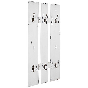 Image HAKU Möbel Wandgarderobe 23379 weiß Holz 6 Haken 40,0 x 100,0 cm