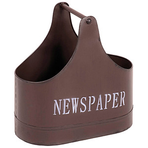 Image HAKU Möbel Zeitungsständer 28995 braun Metall, DIN A4