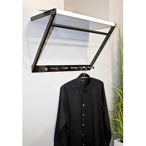 Image HAKU Möbel Wandgarderobe 32849 weiß Holz 6 Haken 60,0 x 40,0 cm
