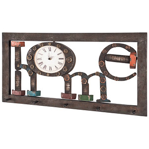 Image HAKU Möbel Wandgarderobe 89959 Motiv Holz 5 Haken 70,0 x 35,0 cm