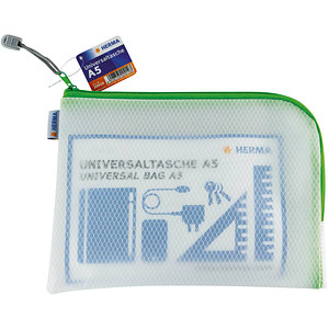 Image HERMA Reißverschlusstasche "Mesh Bags", DIN A5, grün