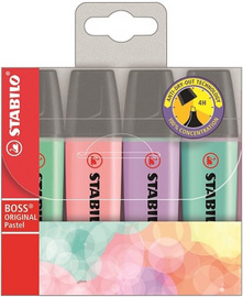 Image STABILO Textmarker BOSS ORIGINAL Pastel, 4er PET-Etui