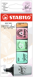 Image STABILO Textmarker BOSS MINI Pastellove 2.0, 5er Karton-Etui