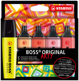 Image STABILO Textmarker BOSS ORIGINAL, 5er Karton-Etui ARTY