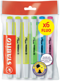 Image STABILO Textmarker swing cool FLUO, 6er Ecopack