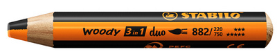 Image STABILO Multitalentstift woody 3 in 1 duo, orange/schwarz