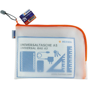 Image HERMA Reißverschlusstasche "Mesh Bags", DIN A5, orange