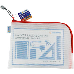 Image HERMA Reißverschlusstasche "Mesh Bags", DIN A5, rot