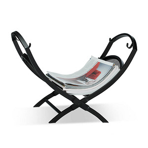 Image relaxdays Kaminholzkorb 40,0 l schwarz 43,5 x 32,0 x 32,0 cm