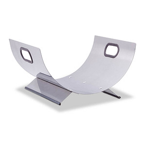 Image relaxdays Kaminholzkorb silber 37,0 x 33,0 x 19,0 cm