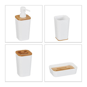 Image relaxdays Badaccessoires-Set weiß