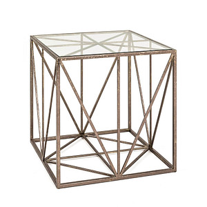 Image HAKU Möbel Beistelltisch Glas bronze 50,0 x 50,0 x 50,0 cm