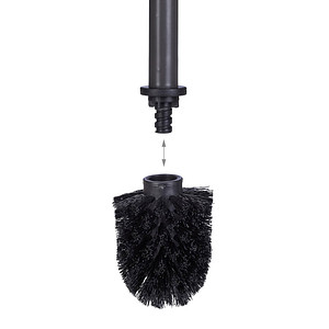 Image relaxdays Ersatzbürstenkopf schwarz Kunststoff Innengewinde: 9,5 mm