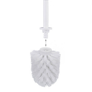 Image relaxdays Ersatzbürstenkopf weiß Kunststoff Innengewinde: 9,5 mm