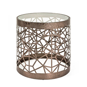 Image HAKU Möbel Beistelltisch Glas bronze 50,0 x 50,0 x 50,0 cm