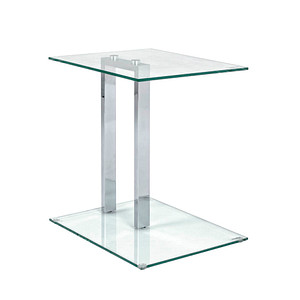 Image HAKU Möbel Beistelltisch Glas transparent 45,0 x 35,0 x 50,0 cm