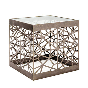 Image HAKU Möbel Beistelltisch Glas bronze 50,0 x 50,0 x 50,0 cm