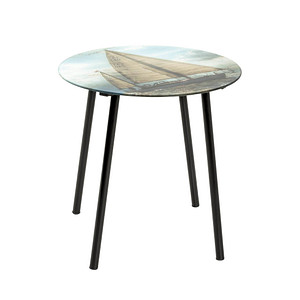 Image HAKU Möbel Beistelltisch Glas schwarz 40,0 x 40,0 x 41,0 mm