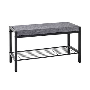 Image HAKU Möbel Schuhbank 18519 grau Metall 80,0 cm