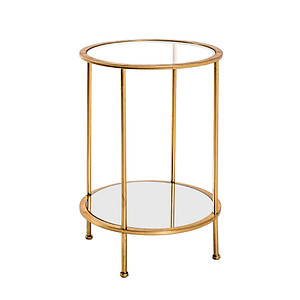 Image HAKU Möbel Beistelltisch Glas gold 38,0 x 38,0 x 55,0 cm