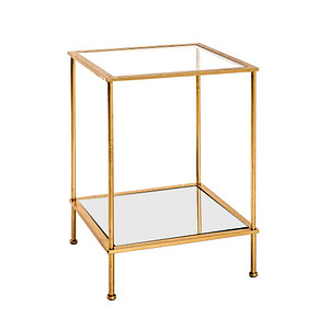 Image HAKU Möbel Beistelltisch Glas gold 39,0 x 39,0 x 55,0 cm