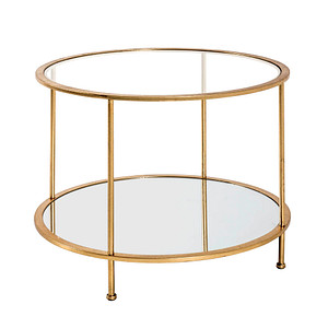 Image HAKU Möbel Beistelltisch Glas gold 60,0 x 60,0 x 45,0 cm