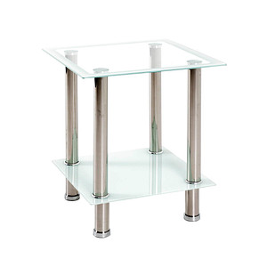 Image HAKU Möbel Beistelltisch Glas transparent 40,0 x 40,0 x 46,0 cm