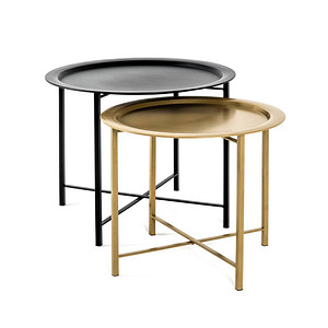 Image HAKU Möbel Couchtische-Set Metall schwarz