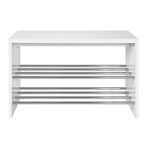 Image HAKU Möbel Schuhbank 95331 chrom Holz 81,0 cm