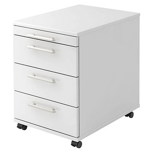 Image HAMMERBACHER Basic 1606 Rollcontainer weiß 4 Auszüge 42,8 x 58,0 x 59,0 cm