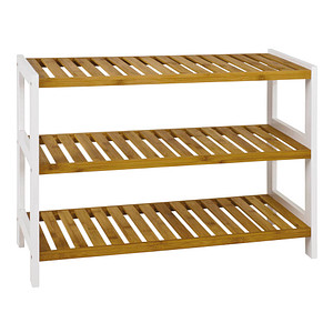 Image HAKU Möbel Schuhregal bambus, weiß 70,0 x 26,0 x 55,0 cm