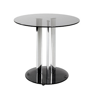 Image HAKU Möbel Beistelltisch Glas grau 59,0 x 59,0 x 57,0 cm