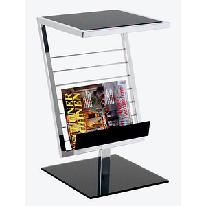 Image HAKU Möbel Beistelltisch Glas schwarz 36,0 x 30,0 x 60,0 cm