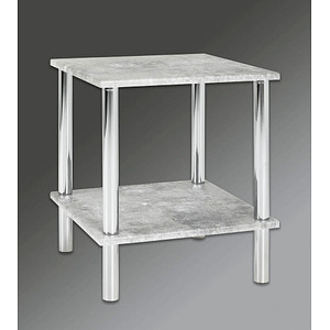 Image HAKU Möbel Beistelltisch Holz Betonoptik 39,0 x 39,0 x 47,0 cm