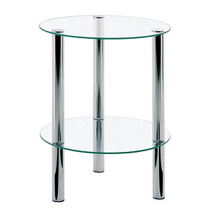 Image HAKU Möbel Beistelltisch Glas transparent 35,0 x 35,0 x 47,0 cm