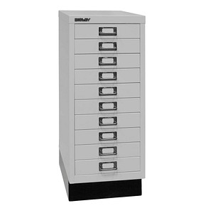 Image BISLEY MultiDrawer™ L2910S Schubladenschrank lichtgrau mit 10 Schubladen 27,8 x 38,0 x 67,0 cm